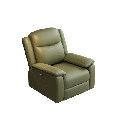Fauteuil inclinable Green Power avec port de charge USB et base pivotante à 360 °, revêtement en cuir technique