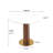 33.5" Contemporary 2 - Person Dining Table with Windmill Shape Wooden Pedestal Leg & Gold Base for Small Space-815892161