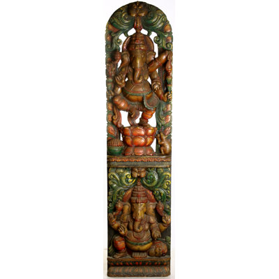 Panneau simple Ganesha - Dansant et assis
