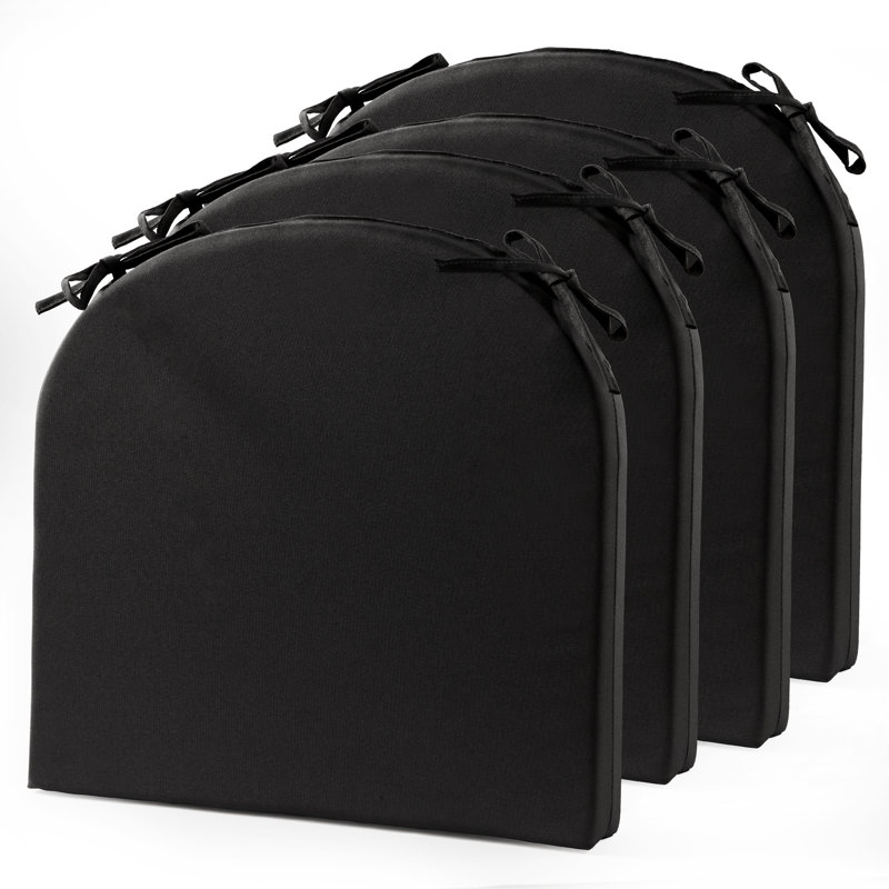 Coussin de siège d'extérieur, Noir, noir, noir, noir