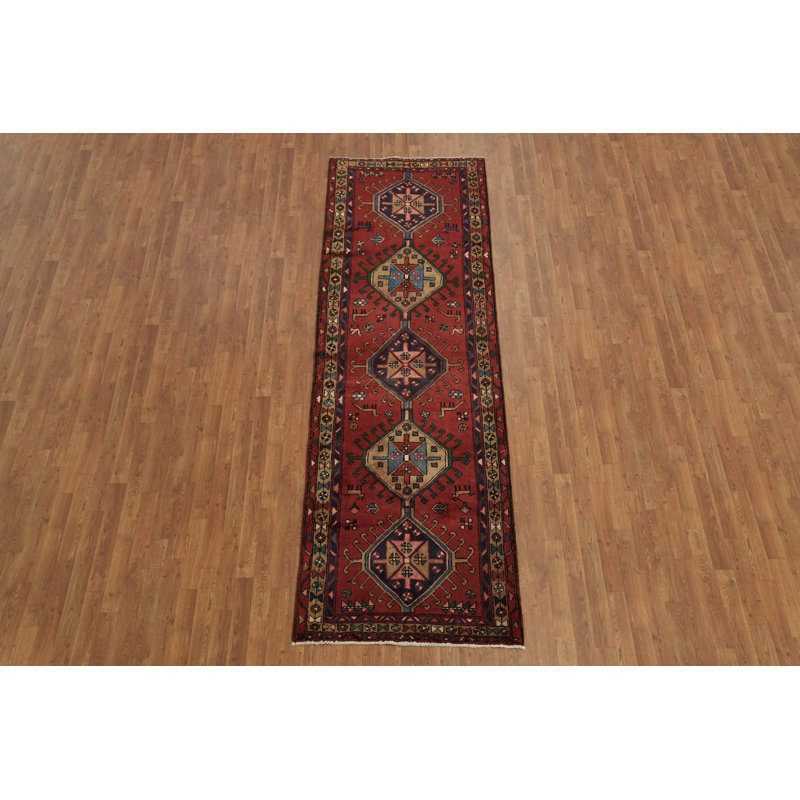 Tapis de couloir traditionnel d'inspiration rétro 3 x 10 po