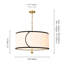 Lustre tambour en tissu 4 lumières Montelle