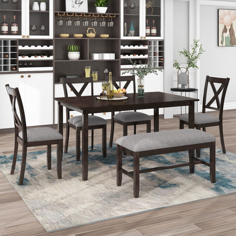 Ensemble repas pour 6 personnes Walburg, Espresso, Espresso