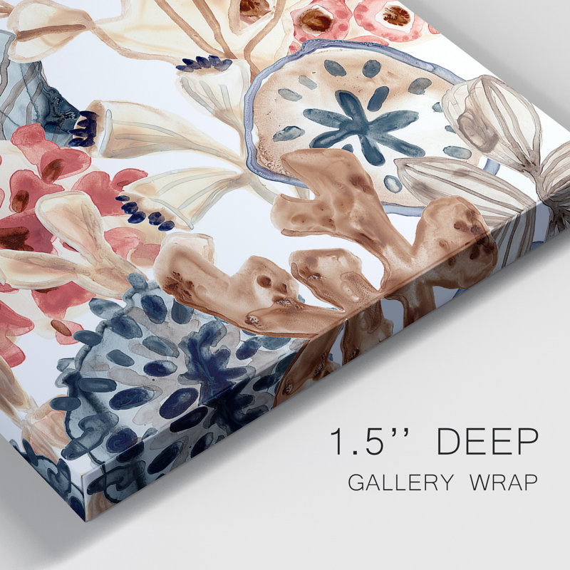 Toile tendue avec châssis de qualité supérieure Ocean Chorus III - prête à être accrochée, H 18 po x l 24 po x P 1 po
