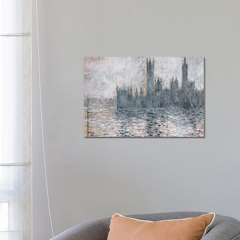 Westminster, Grey by Wayne Sleeth - Wrapped Canvas Painting