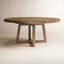 Eberwin Round Extended Natural Dining Table-162749819