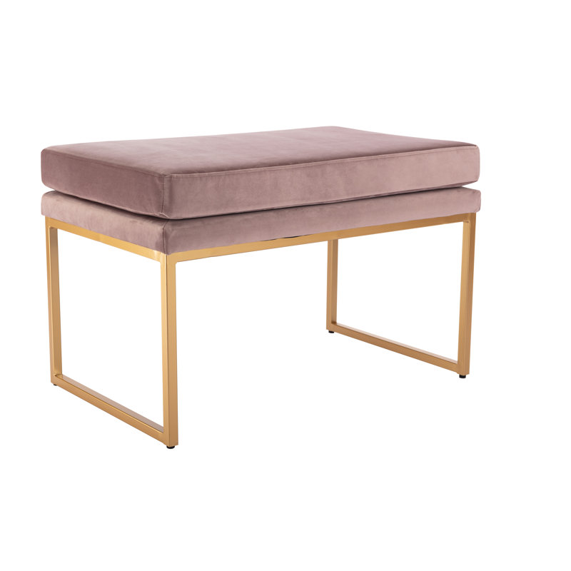Shanta Upholstered Ottoman, Pink