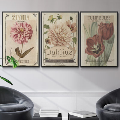 " Vintage Seed Packets II " 3 - Pieces
