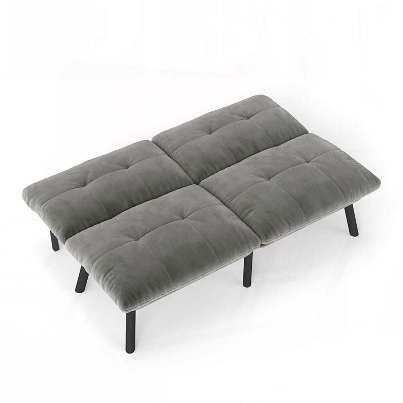 Canapé-lit convertible sans accoudoirs, Gris