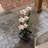Lark Manor™ 39" Tall Metal Sculptural Multi-Tier Flower Water Fountain with LED Lights, Multicolored