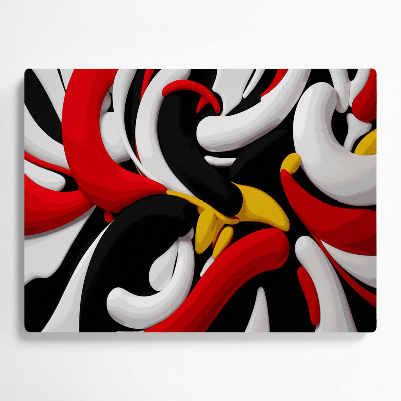 Art mural gris Biomorphic Abstraction 82