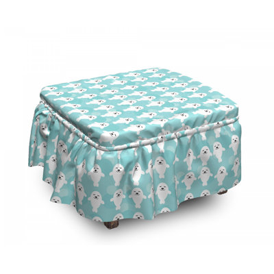 Box Cushion Ottoman Slipcover