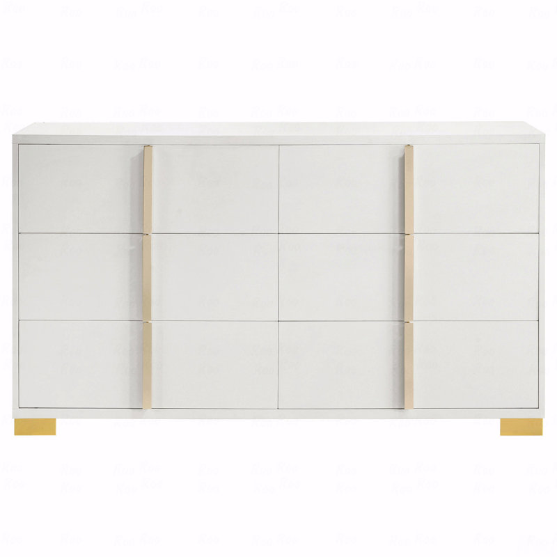 Commode 6 tiroirs, Noir