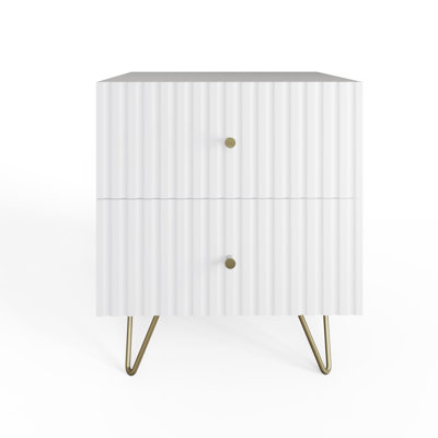 Alipio 40cm W Manufactured Wood Bedside Table