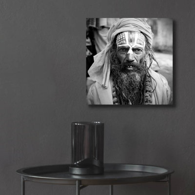 "Népal Saddhu I" par Nina Paponcek, art mural en verre acrylique
