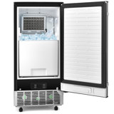 Costway 80 Lb. Daily Production Cube Clear Ice Built-In Ice Maker