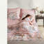 Ensemble de literie pour grand lit d'inspiration rétro, polyester respirant, motif floral, confort toutes saisons