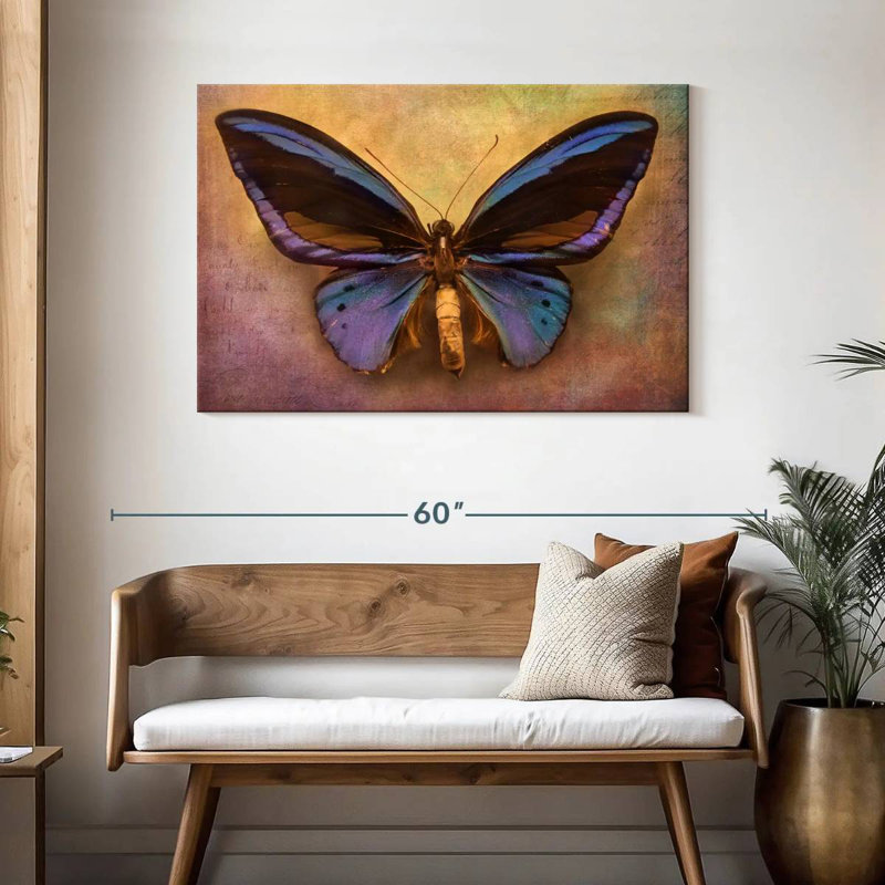 Brampt Purple Butterfly, 30" H x 45" W