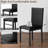 7 Piece Dining Table Set for 6, Marble Kitchen Table & PU Leather Chairs, Faux Marble Small Space Dining Table, White+Black, Living/Dining Room