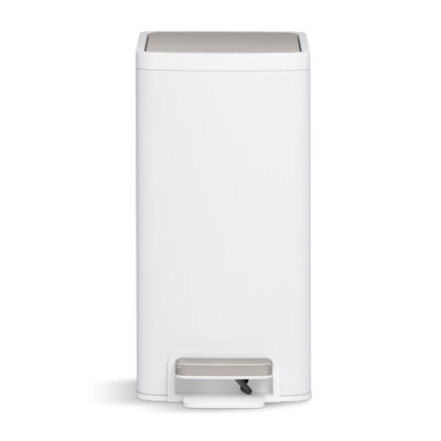 6-Liter Step Trash Can, Black Stainless