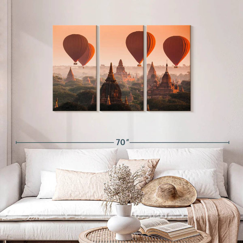Mehar Ancient Myanmar Hot Air Balloons, 28" H x 45" W