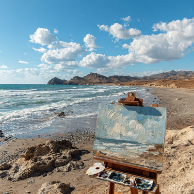 «Seaside Reflection», art mural sur toile tendue