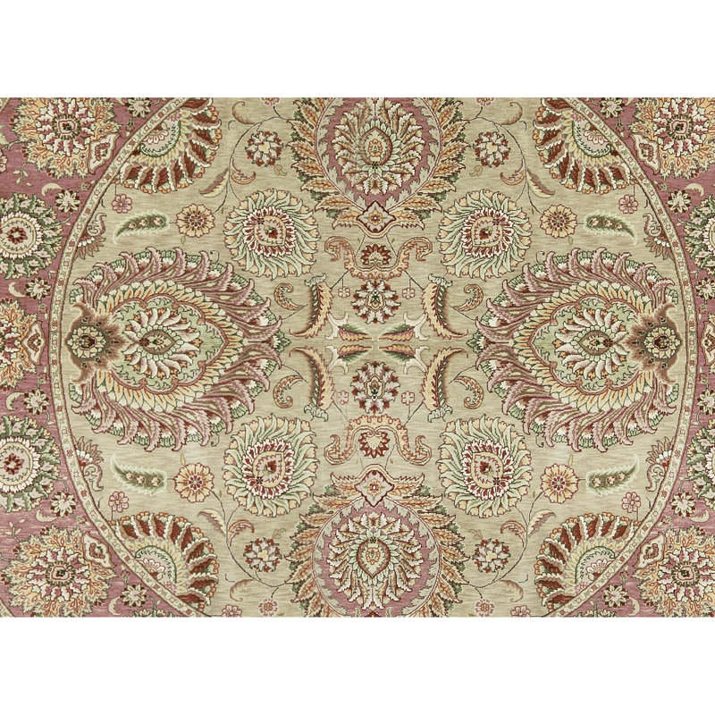 Tapis rond de haute qualité noué à la main