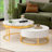 Modern Round Nesting Coffee Table With Drawers