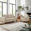 Chaise d'appoint transitionnelle capitonnée à boutons avec accoudoirs carrés et bordure passepoilée