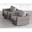 Élégante chaise de patio pivotante entièrement assemblée avec coussins luxueux - parfaite pour la détente en plein air