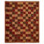Tapisserie Kilim rouge tissée à la main unique en son genre 15 pi 3 po x 15 pi 8 po