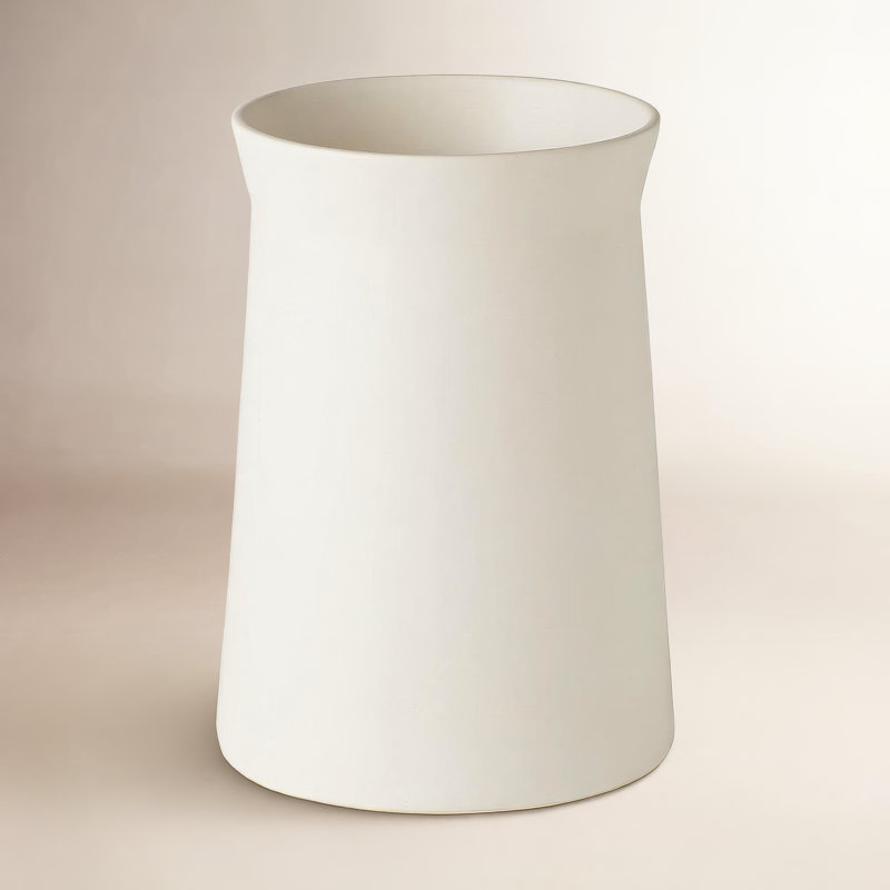 Leyton Handmade Ceramic Table Vase, 12" H x 8.5" W x 8.5" D, Moon