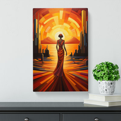Sunset Contemporary - Wrapped Canvas