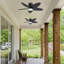 Ventilateur de plafond encastré tropical 42 po à 5 pales avec lumière et télécommande / application-2047448052