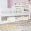 Lit simple avec rangement pour la tête de lit et garde-corps - Spacieux sous blanc Durabilité taille deux tiroirs Modernité-1236211084