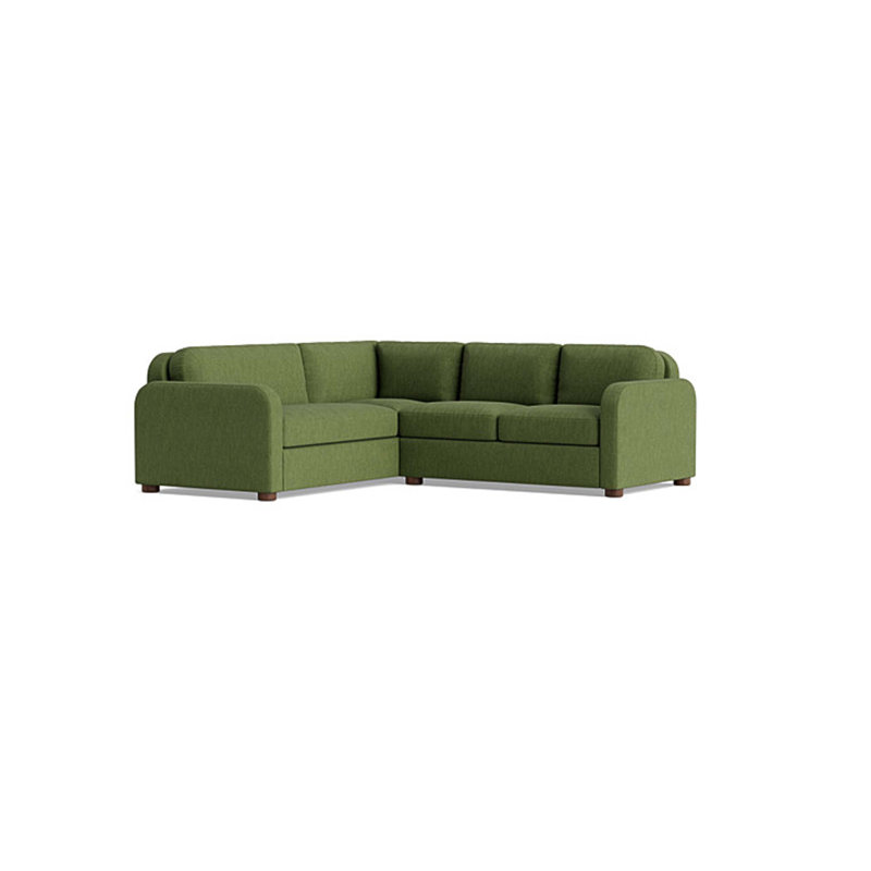Archie Corner Sectional (95" x 95" ), Corner On Left, Performance Weave - Basil