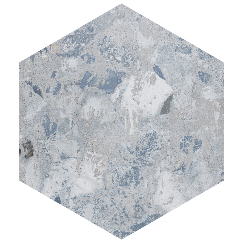 Recycle Hex 8.5" x 10" Porcelain Stone Look Wall & Floor Tile