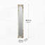 Miroir de plancher avec finition blanche vieillie