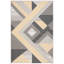 Tapis géométrique beige en polypropylène tissé à la machine Hergen-1599066266