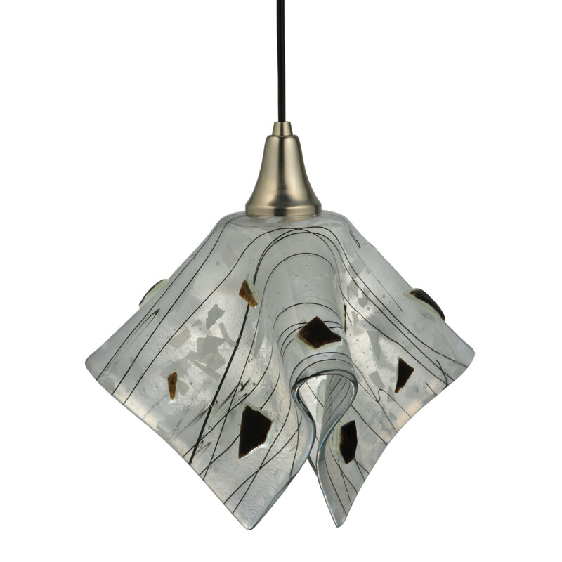 Metro Fusion 1-Light Energy Star Globe Pendant in Brushed Nickel