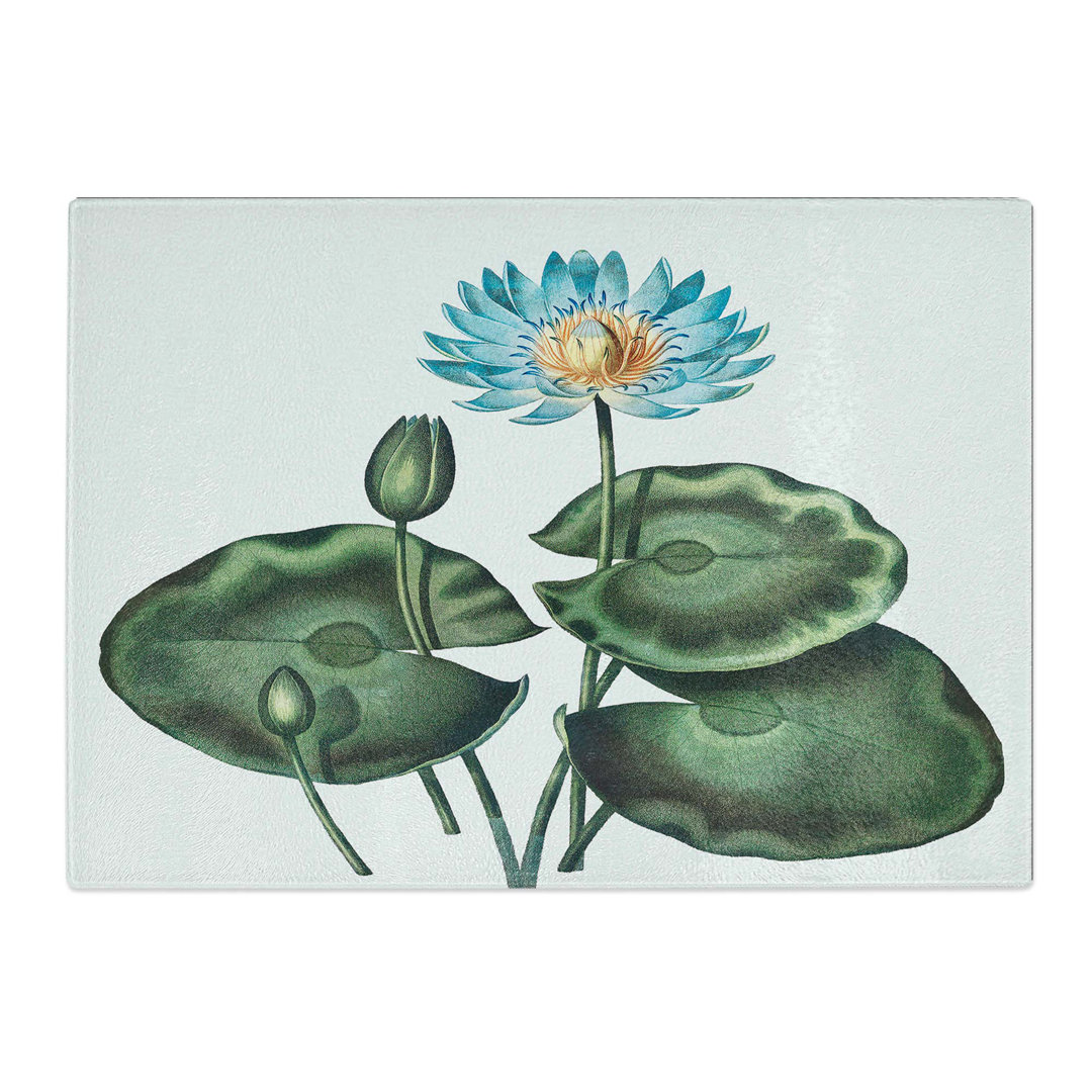 Tempered Glass a Egyptian Water Lily Chopping Board