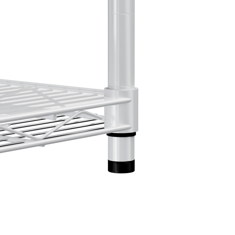 Étagère ajustable robuste à 5 niveaux et étagère, 300 lb. Par tablette métallique, avec roulettes et doublures de tablette