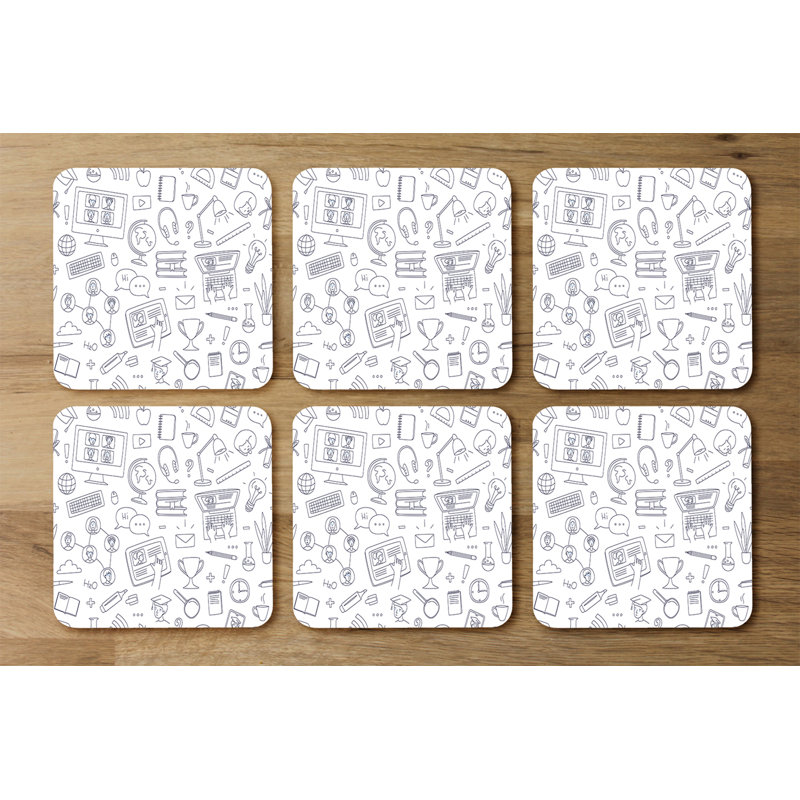 Square 6 Piece Coaster Set