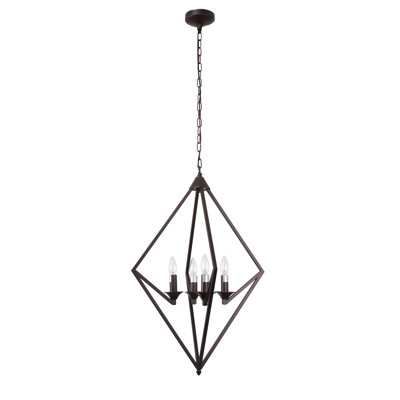 Lustre géométrique unique à 4 lumières Carrigan