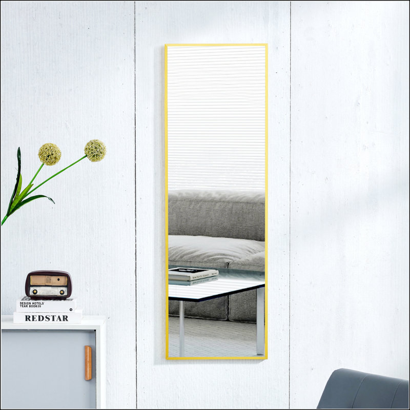 Miroir Adamariz, 48 po x 13,8 po, Doré, Métal métal