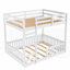 Lit superposé double en bois avec échelle et amp; Barrières de sécurité (L 77,5 po x l 56,5 po x H 60,2 po), aucun sommier requis, robuste Durable