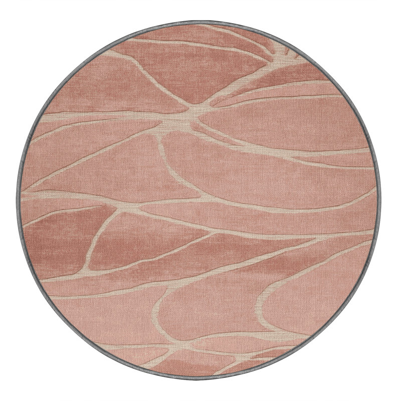 Tapis abstrait lavable à la machine, Rond 5 pi