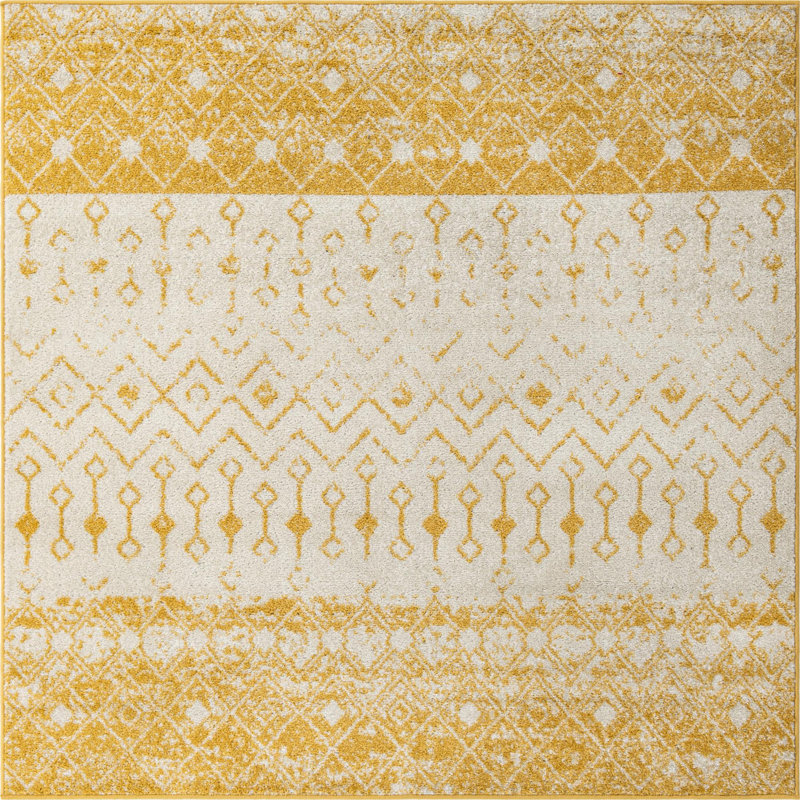 Tapis en polypropylène tissé à la machine Briehn, Carré de 6 pi