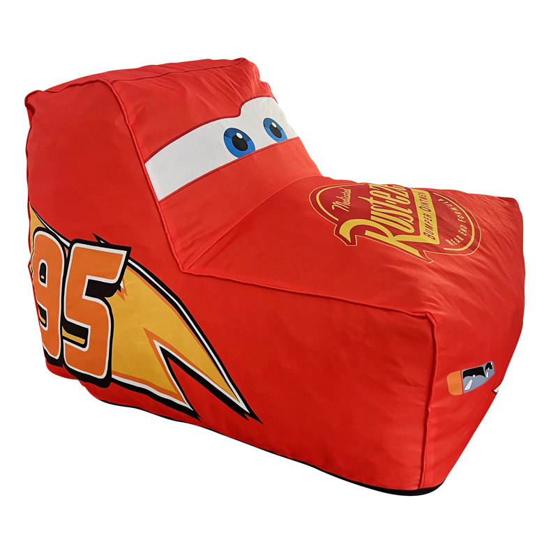 Pixar Lightning McQueen Cars Shaped Bright Red Beanbag