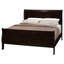 Grand lit, finition cappuccino, rehausse l'esthétique de la chambre à coucher, lit en bois franc asiatique avec couleur, choix élégant, cadre-1209545548